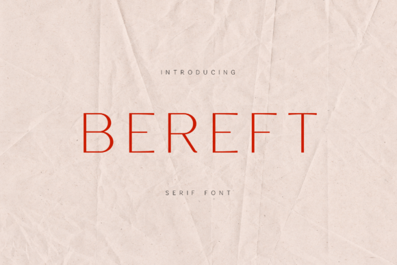 Bereft: A Modern Serif Font for Branding