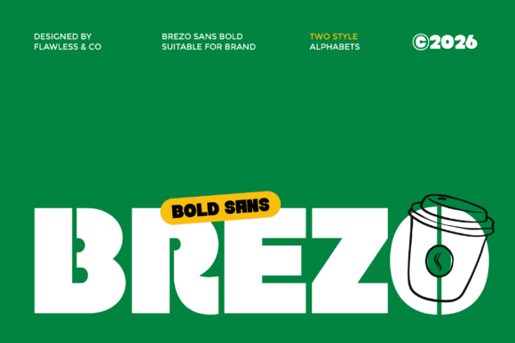 Brezo: A Bold Sans Serif Typeface for Modern Editorial Design