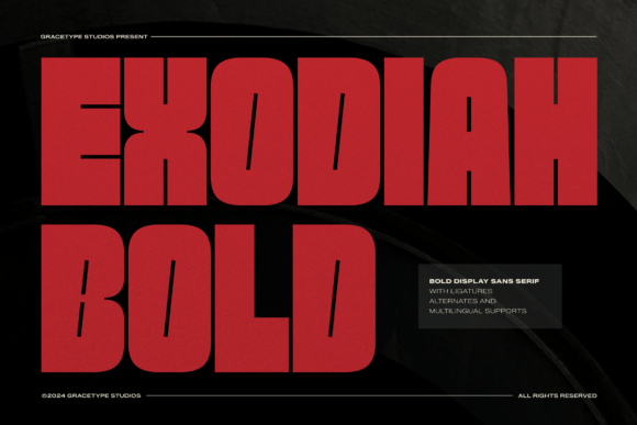 Exodiah: A Bold Sans Serif Typeface for Makers