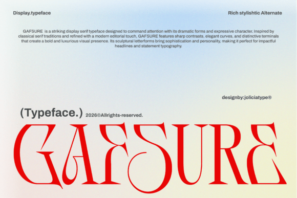 Gafsure: A Serif Font for Strong Branding