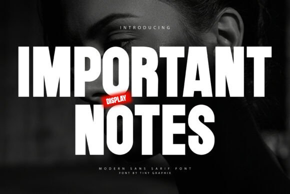 Important Notes Font: A Bold Typeface for Modern Brands