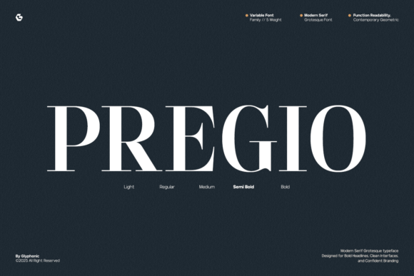 Pregio: A Timeless Serif Font for Your Brand